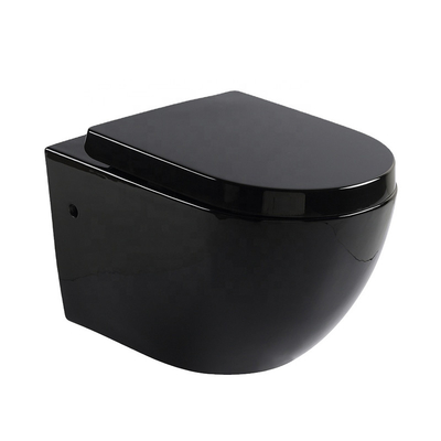 Commerciële Tankless-Muur Hung Toilet Ada 450mm 500mm Zwarte Stille Seat-Dekking