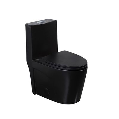 Verlengd dubbel-Gelijk Toilet uit één stuk met Begrenste Witte Zwarte 680mm van Trapway