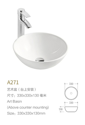 Geschilderd Matt Color Vanity Bathroom Top zet Bassinlaboratorium om Ceramische Gootsteen op