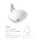 Glad en Elegant Ovaal Ceramisch Art Bathroom Sink Counter Top-Wasbassin