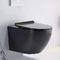Ééndelige Amerikaanse Standaardmuur Hung Toilet Matt Black Wc Zacht Dicht Seat