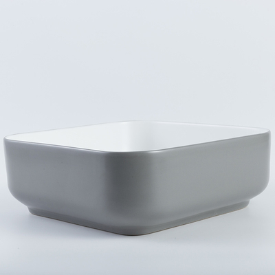 Non-Leakage daalt de Vierkante Ceramische Badkamers Geen Naden Retro Grey Wash Basin