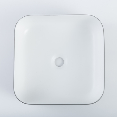 Non-Leakage daalt de Vierkante Ceramische Badkamers Geen Naden Retro Grey Wash Basin